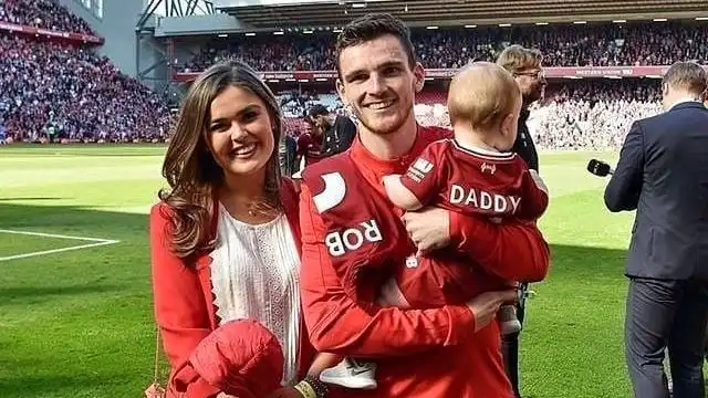 Andrew Robertson wife Liverpool Rachel Roberts