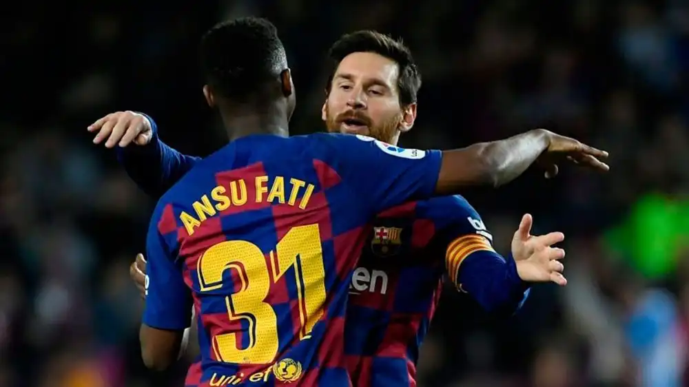 Ansu Fati Messi Barcelona