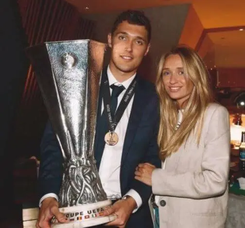 andreas christenses girlfriend katrine friis europa league title