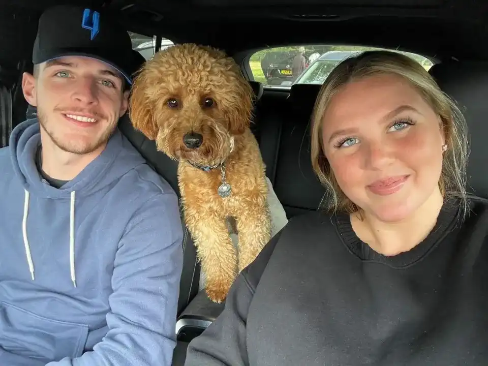 declan rice girlfrined lauren fryer and their dog