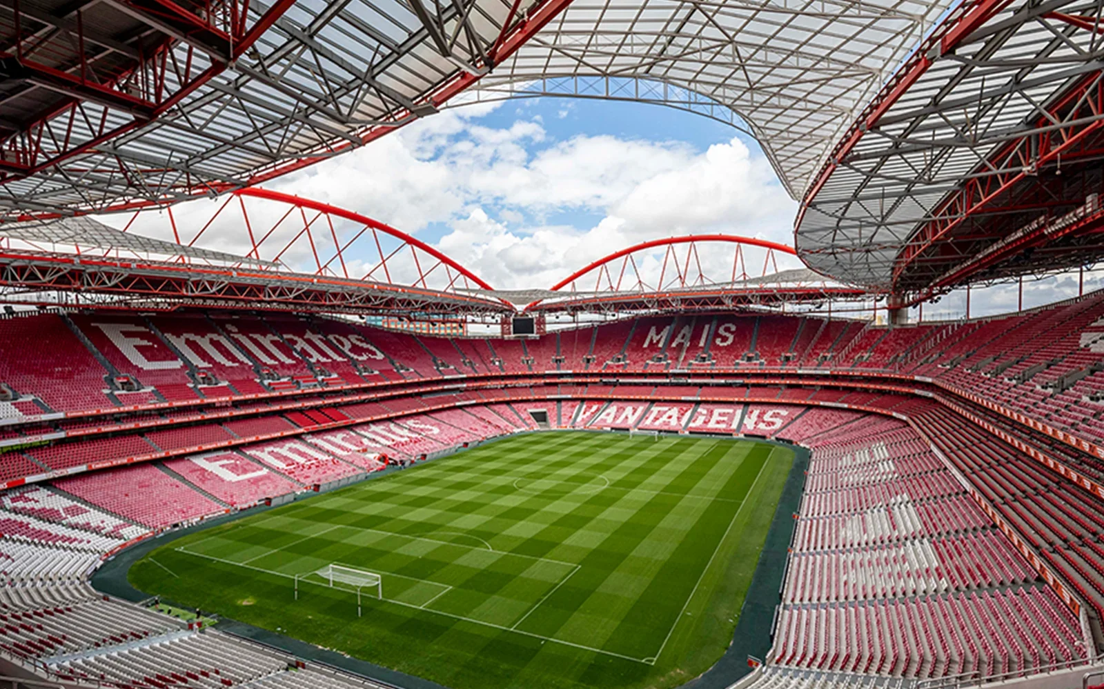 Benfica’s Estádio da Luz in Lisbon with a large crowd on match night