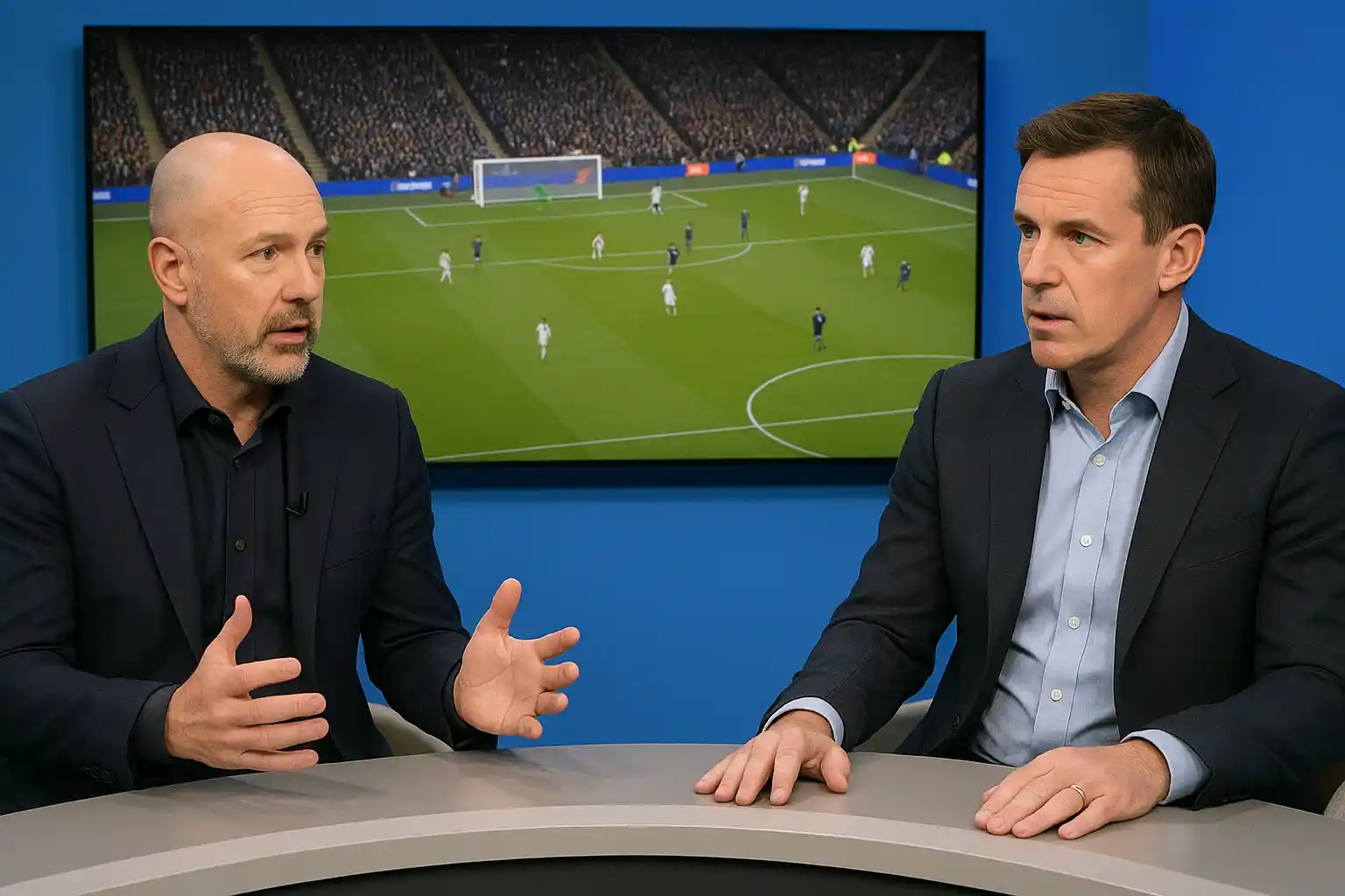 picture of two pundits talking about expected goals