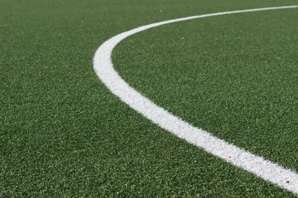 football pitch grass with a white line