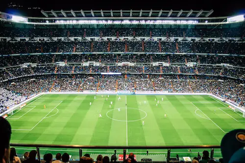 a full football stadium