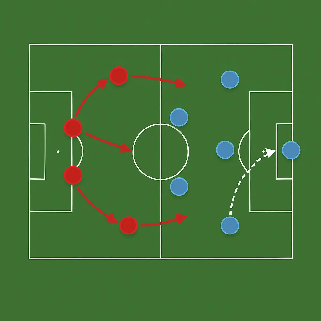 diagram showing what high pressin in football means