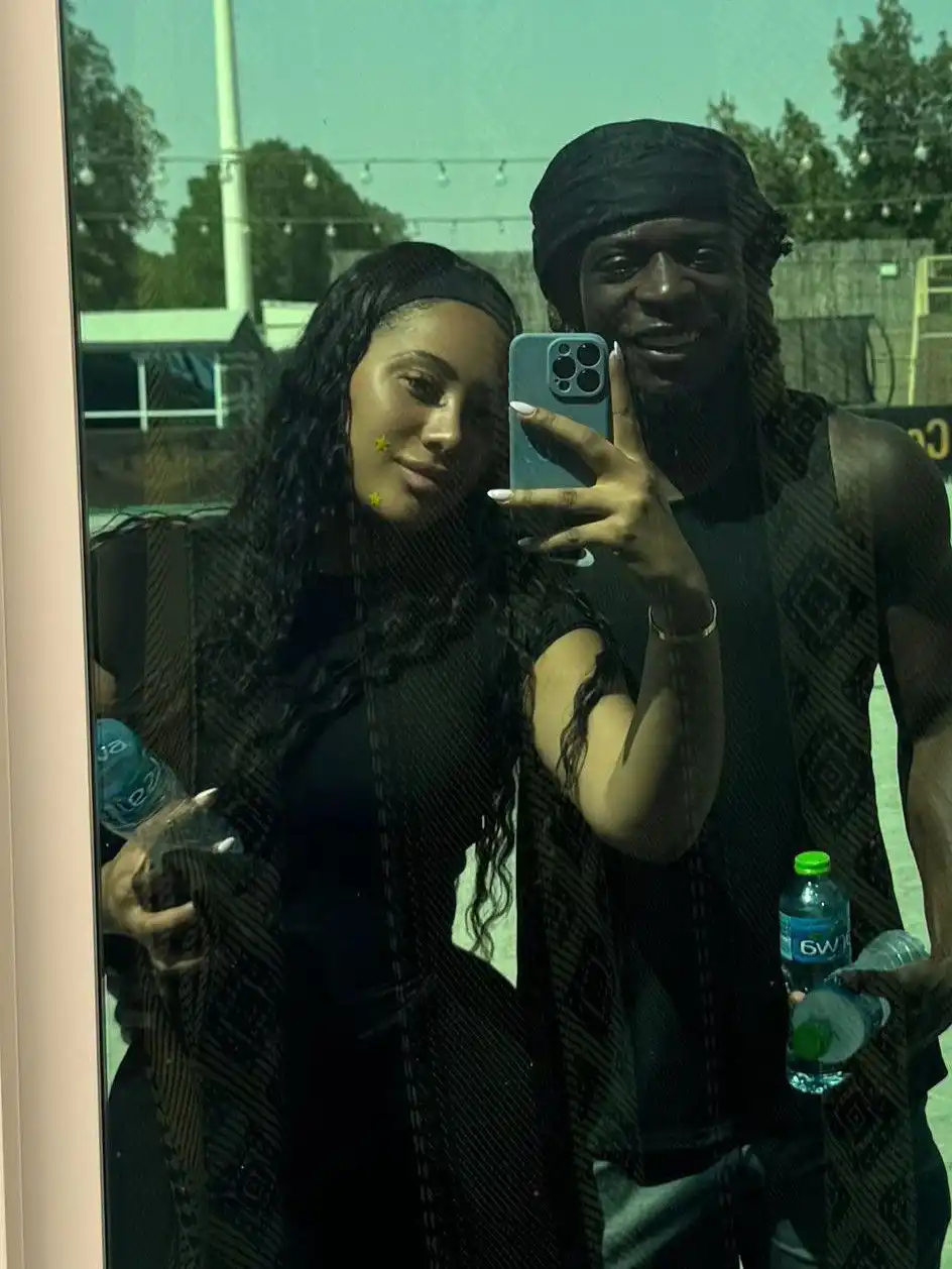 jeremy doku and shireen raymond selfie