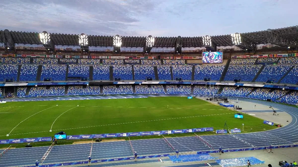 Napoli’s Diego Armando Maradona Stadium with passionate home supporters