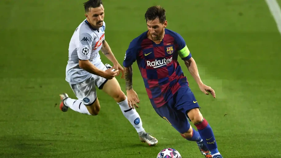 lionel messi barcelona vs napoli