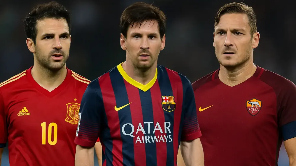 lionel messi barcelona totti fabregas