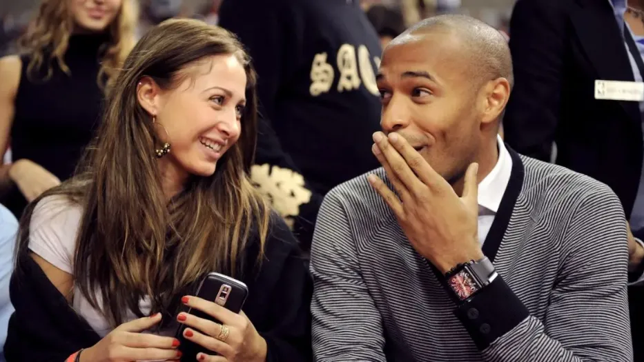 thierry henry wife arsenal andrea