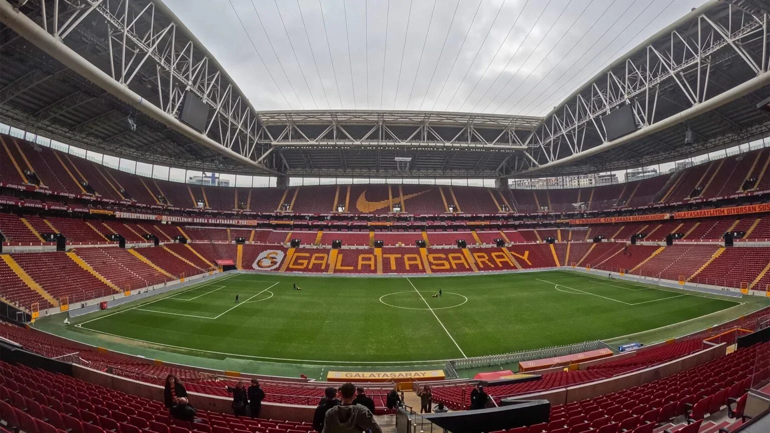 Galatasaray’s RAMS Park in Istanbul with a packed home end