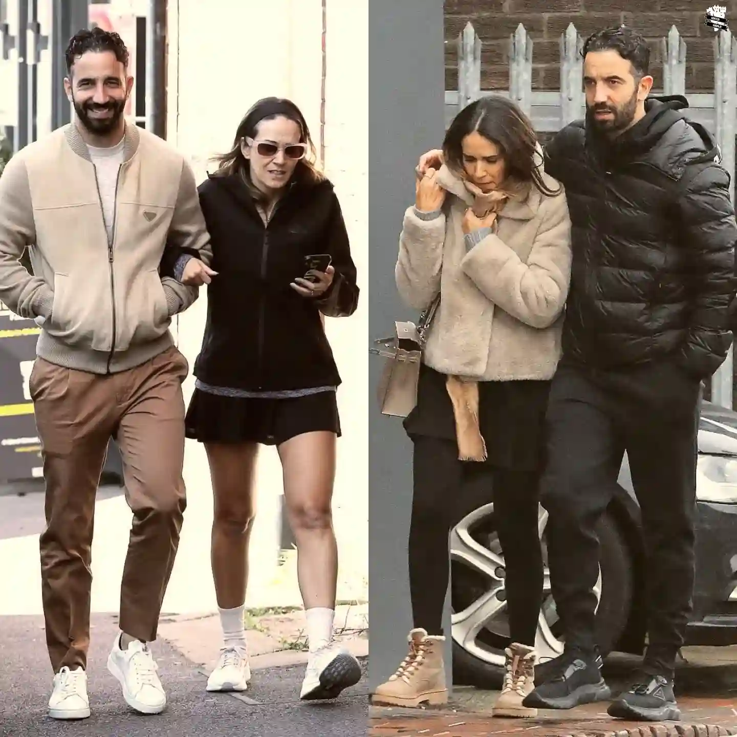 ruben amorim and wife maria joao paparazzi pic when walking outside in manchester