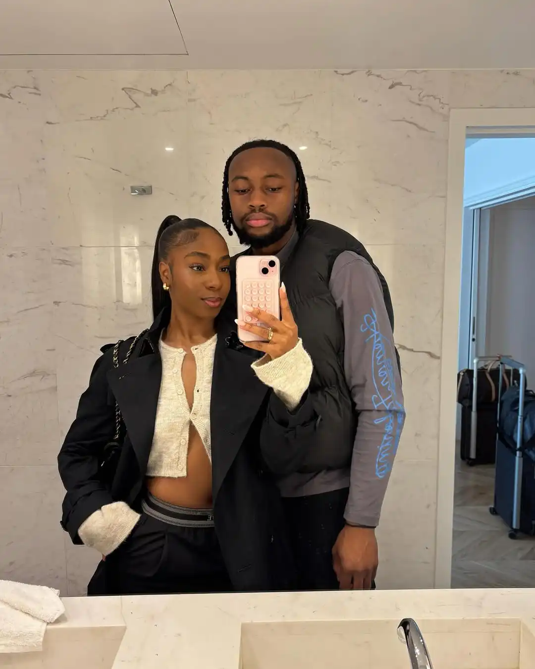 antoine semenyo and jordeen buckley selfie